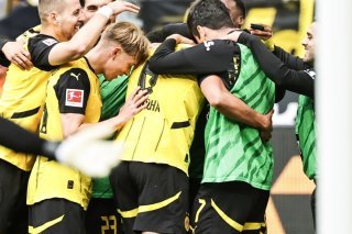 La joie des joueurs du Borussia Dortmund KEYSTONE/EPA/FRIEDEMANN VOGEL